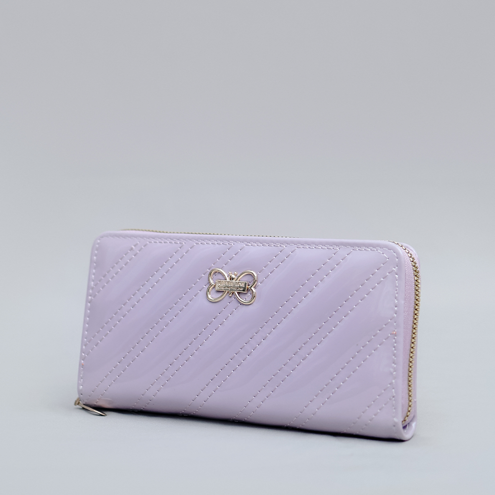 Elegant Purple Glossy Wallet – Stylish & Functional